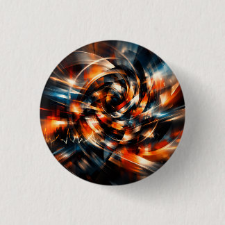 Badge Rond 2,50 Cm Vision Abstraite de Mouvement et d'Esprit