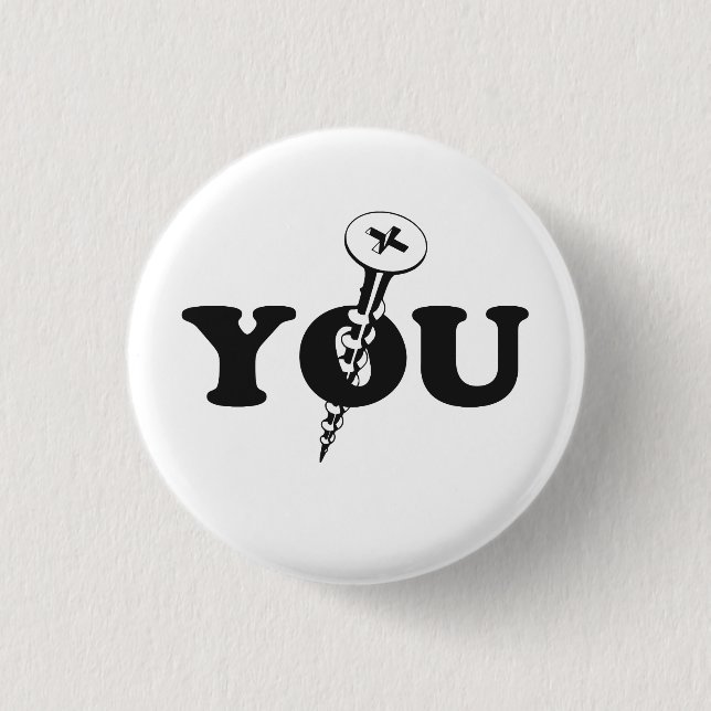 Badge Rond 2,50 Cm Vissez-vous vis (Devant)