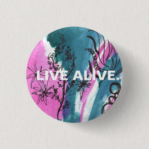 BADGE ROND 2,50 CM VIVANT VIVANT