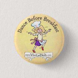 Badge Rond 2,50 Cm Vivi danse de LeDish™ avant Pin de petit déjeun