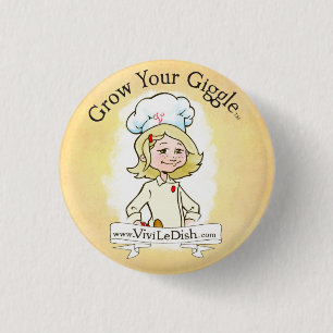 Badge Rond 2,50 Cm Vivi LeDish™ élèvent votre jaune de Pin de rir