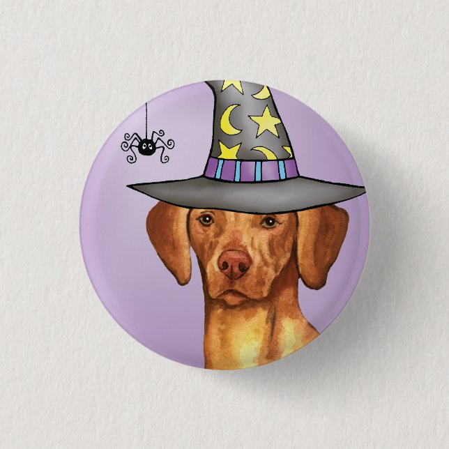 Badge Rond 2,50 Cm Vizsla Witch (Devant)