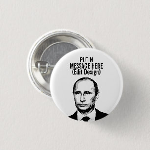 BADGE ROND 2,50 CM VLADIMIR POUTINE PERSONNALISÉ