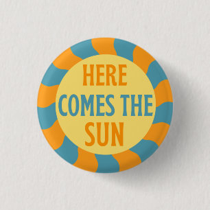 Badge Rond 2,50 Cm Voici Le Bouton Soleil