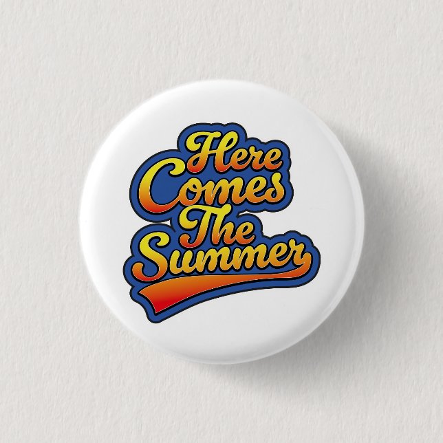 Badge Rond 2,50 Cm Voici l'été (Devant)
