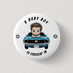 Badge Rond 2,50 Cm Voiture Classique Voiture Baby Boy Cruisin' Dans D