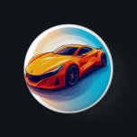 Badge Rond 2,50 Cm Voiture de sport vibrante au design moderne<br><div class="desc">Illustration d'une voiture de sport élégante et aérodynamique au style dynamique. Caractéristiques de lignes audacieuses,  de détails futuristes et d'une palette de couleurs vibrantes. Idéal pour les projets d'automobile,  de design et de graphisme.</div>