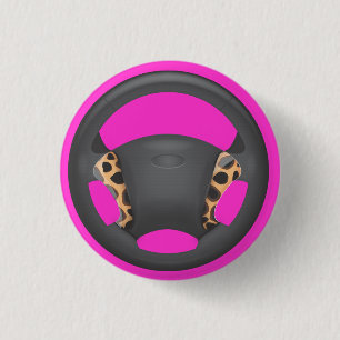 Badge Rond 2,50 Cm Volant à motif de guépard
