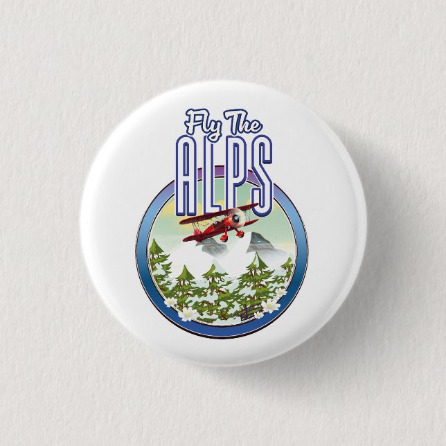 Badge Rond 2,50 Cm Voler Les Alpes (Devant)