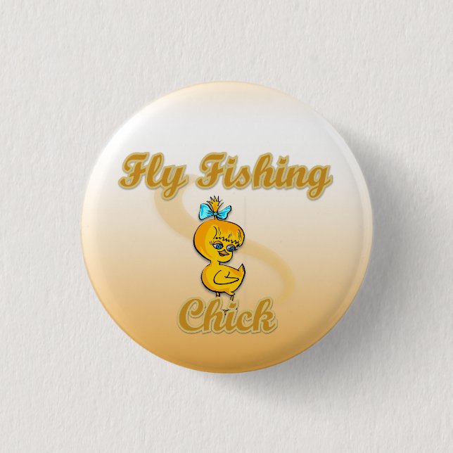 Badge Rond 2,50 Cm Voler Pêche Chick (Devant)