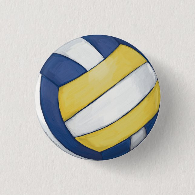 Badge Rond 2,50 Cm Volley-ball (Devant)