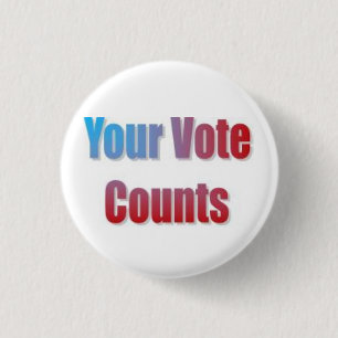 Badge Rond 2,50 Cm Vos comptes de vote