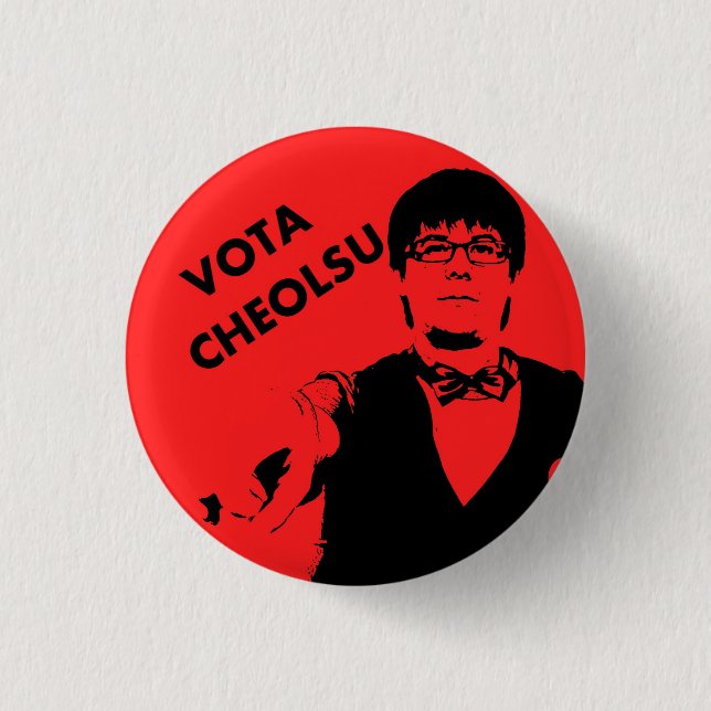 Badge Rond 2,50 Cm Vota un cheolsu (Devant)
