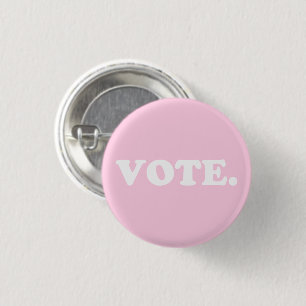Badge Rond 2,50 Cm "Vote" blanc clair