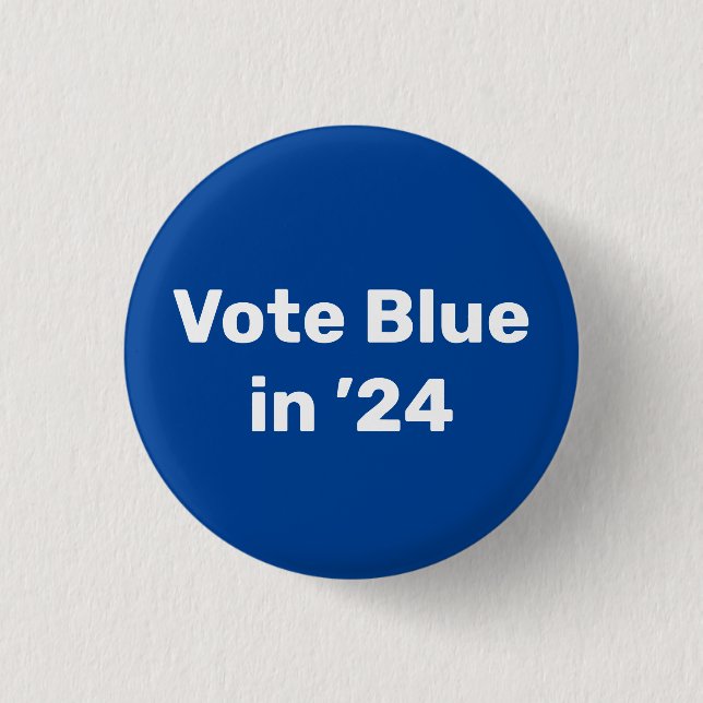 Badge Rond 2,50 Cm Vote Blue en 2024 (Devant)