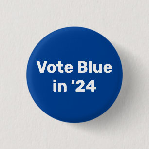Badge Rond 2,50 Cm Vote Blue en 2024