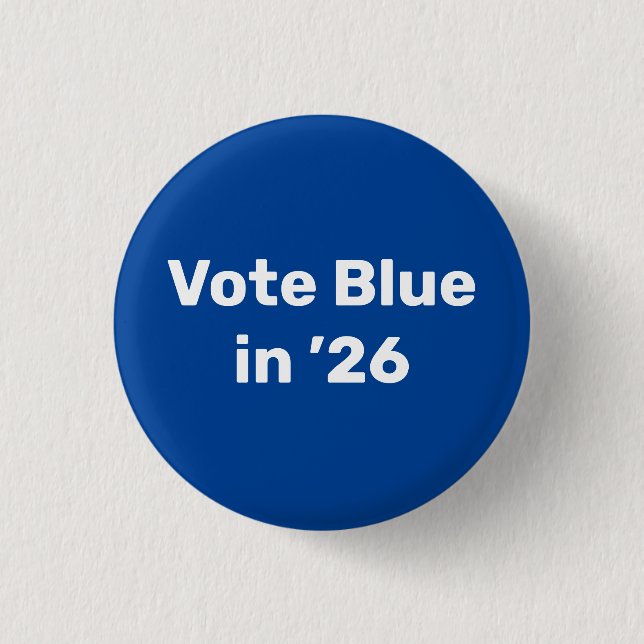 Badge Rond 2,50 Cm Vote Blue en 2026 (Devant)