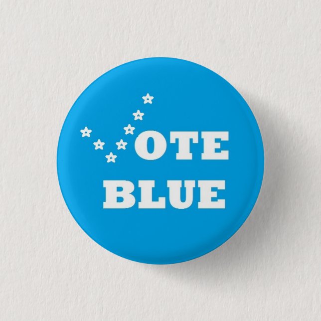 Badge Rond 2,50 Cm Vote Blue - Pin (Devant)