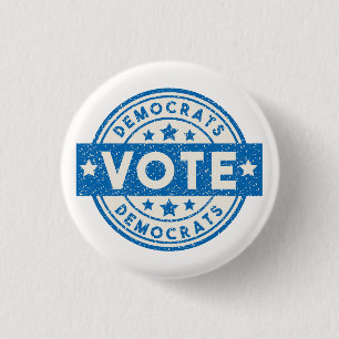 Badge Rond 2,50 Cm Vote démocrate