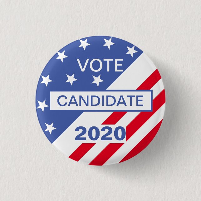 BADGE ROND 2,50 CM VOTE ÉLECTION 2020 USA (Devant)