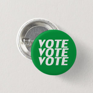 Badge Rond 2,50 Cm vote green and white
