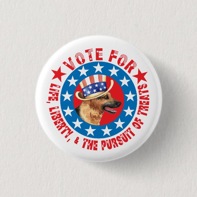Badge Rond 2,50 Cm Vote pour GSD (Devant)