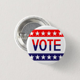 Badge Rond 2,50 Cm Vote pour le drapeau américain patriotique