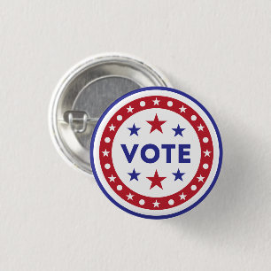 Badge Rond 2,50 Cm Vote pour le drapeau patriotique américain