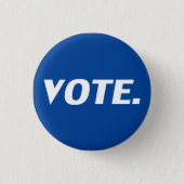 Badge Rond 2,50 Cm Voter bleu et blanc typographie moderne politique (Devant)