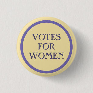 Badge Rond 2,50 Cm Votes pour les femmes   Bouton   Violet et jaune