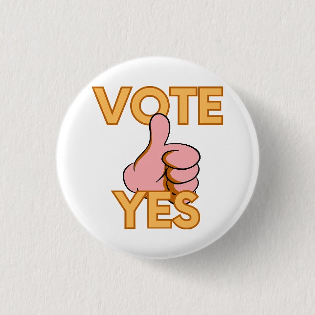 Badge Rond 2,50 Cm Votez oui (Devant)