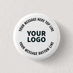 Badge Rond 2,50 Cm Votre logo ou image Texte éditable gras