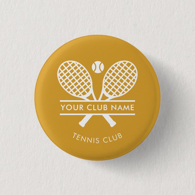Badge Rond 2,50 Cm Votre nom de club de tennis de pelouse raquette ic (Devant)