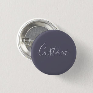 Badge Rond 2,50 Cm Votre nom   Élégant script de lavande sur le viole