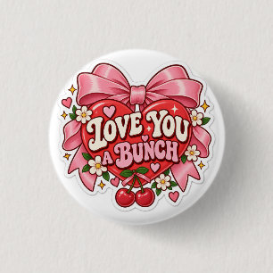 Badge Rond 2,50 Cm Vous aime beaucoup Autocollant à nœud papillon Rét