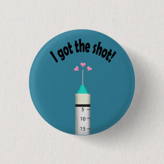 Badge Rond 2,50 Cm Vous avez le vaccin Covid 19 Tiré félicitations