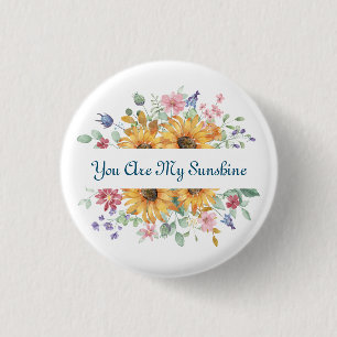 Badge Rond 2,50 Cm Vous êtes ma citation de soleil et de tournesol