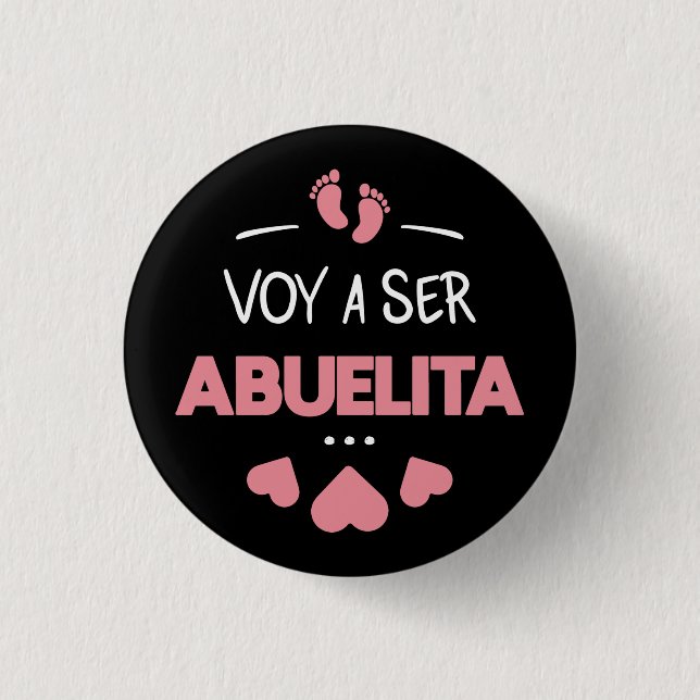 Badge Rond 2,50 Cm Voy a ser abuelita (Devant)
