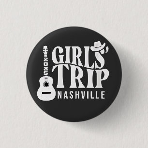 Badge Rond 2,50 Cm Voyage à Nashville pour filles 2025 Vacances d'été