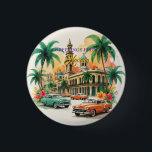 Badge Rond 2,50 Cm Voyage Cuba vintage - Salutations de La Havane<br><div class="desc">Publicité Vintage voyage et touristique - Cuba</div>