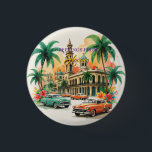 Badge Rond 2,50 Cm Voyage Cuba vintage - Salutations de La Havane<br><div class="desc">Publicité Vintage voyage et touristique - Cuba</div>