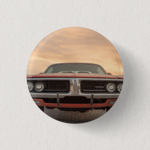 Badge Rond 2,50 Cm Vue coucher de soleil vintage