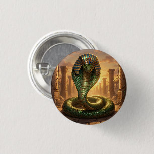 Badge Rond 2,50 Cm Wadjet – Déesse serpent égyptienne
