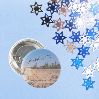 Badge Rond 2,50 Cm Wall occidental Jérusalem Israël