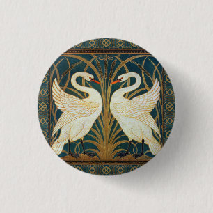 Badge Rond 2,50 Cm Walter Crane Swan