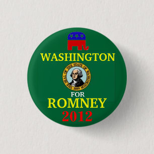 Badge Rond 2,50 Cm Washington pour Romney 2012