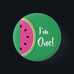 Badge Rond 2,50 Cm Watermelon Cute Kids 1er Bouton d'anniversaire<br><div class="desc">Cette adorable pastèque mignonne 1er anniversaire pin's pour enfant est parfait pour votre petit fruit amoureux! Idéal pour une soirée à thème pastèque pour votre enfant.</div>