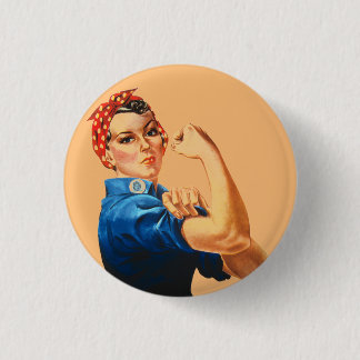 Badge Rond 2,50 Cm We Can Do It Rosie the Riveter Women Power