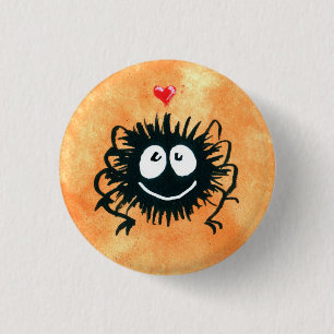 Badge Rond 2,50 Cm Webber l'araignée aime Halloween !