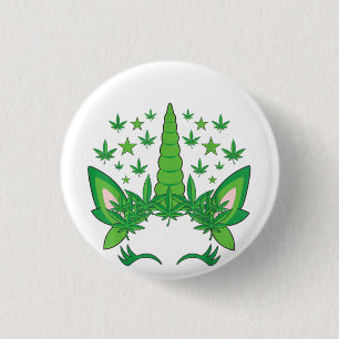 Badge Rond 2,50 Cm Weedicorn